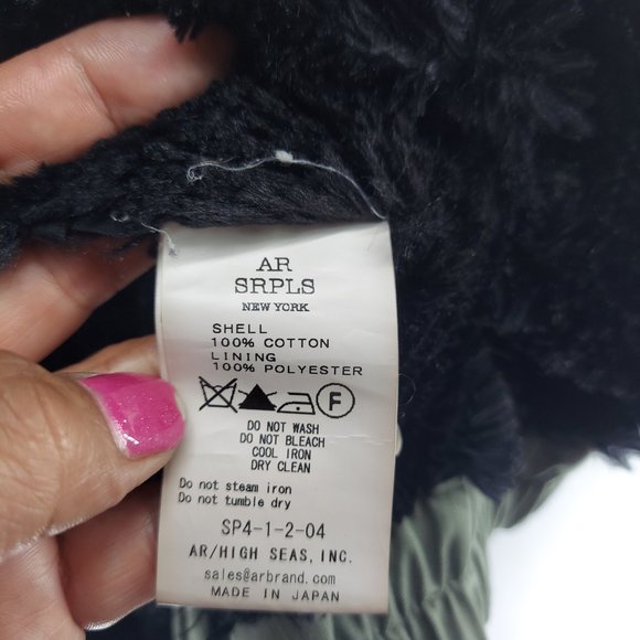 AR SRPLS Cotton Parka faux Fur Trim large - Picture 6 of 13